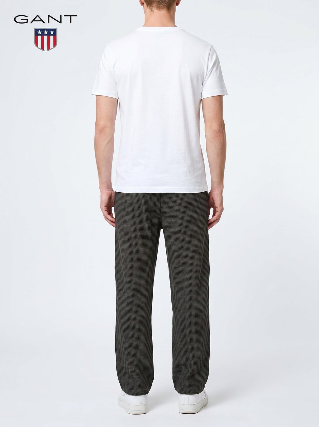 GANT® Premium -collegehousut — Harmaa — takaa