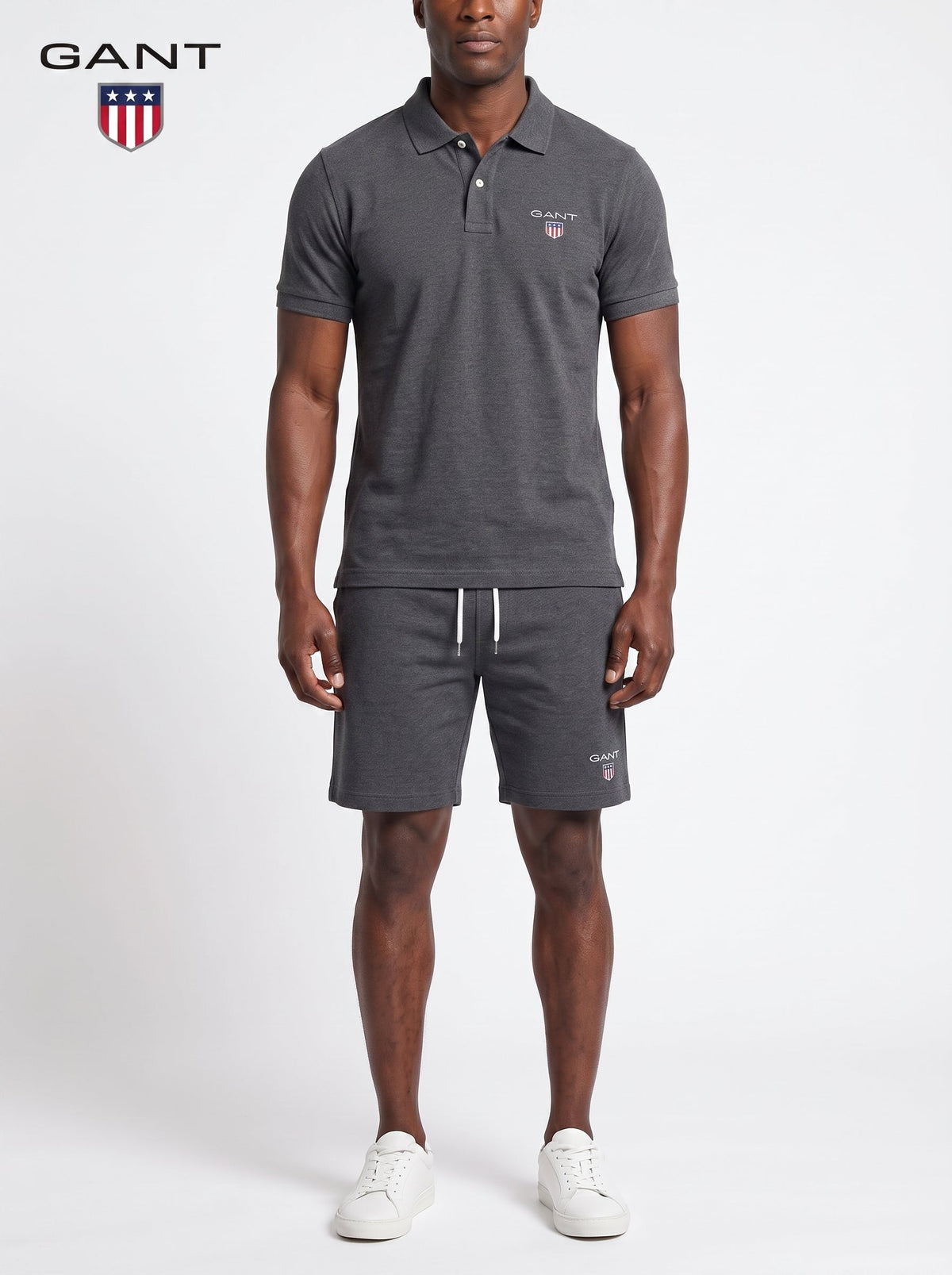 GANT™ Premium polosetti — Tummanharmaa