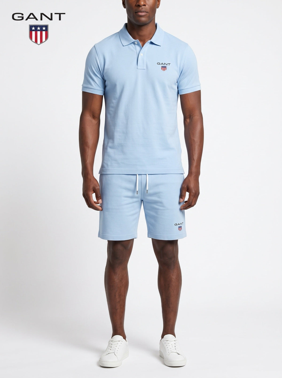 GANT™ Premium polosetti — Vaaleansininen — edestä