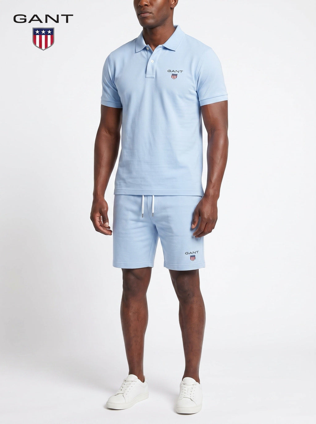 GANT™ Premium polosetti — Vaaleansininen — viistosti