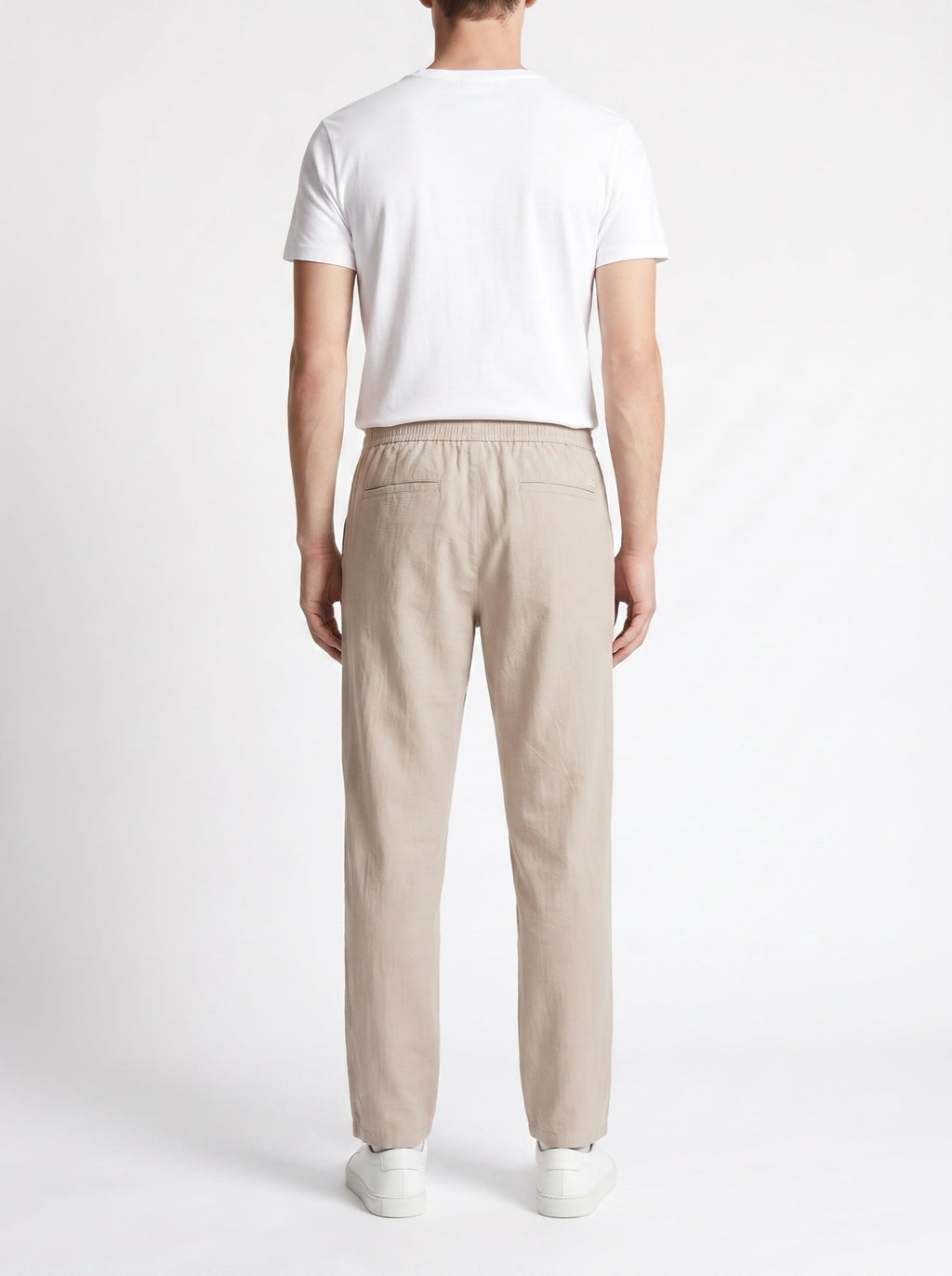 Zanzibar – Pellavahousut — Beige — takaa