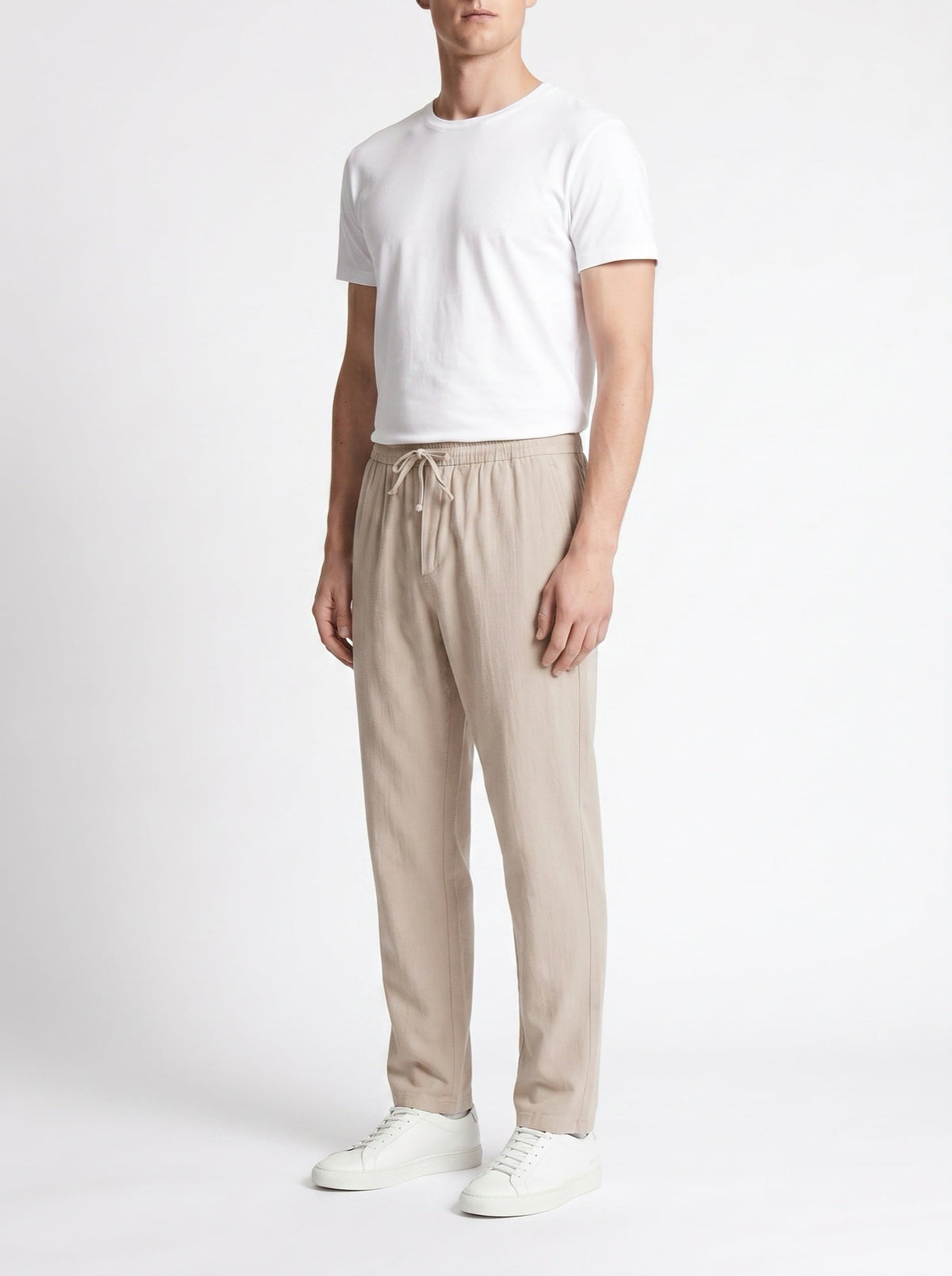Zanzibar – Pellavahousut — Beige — viistosti