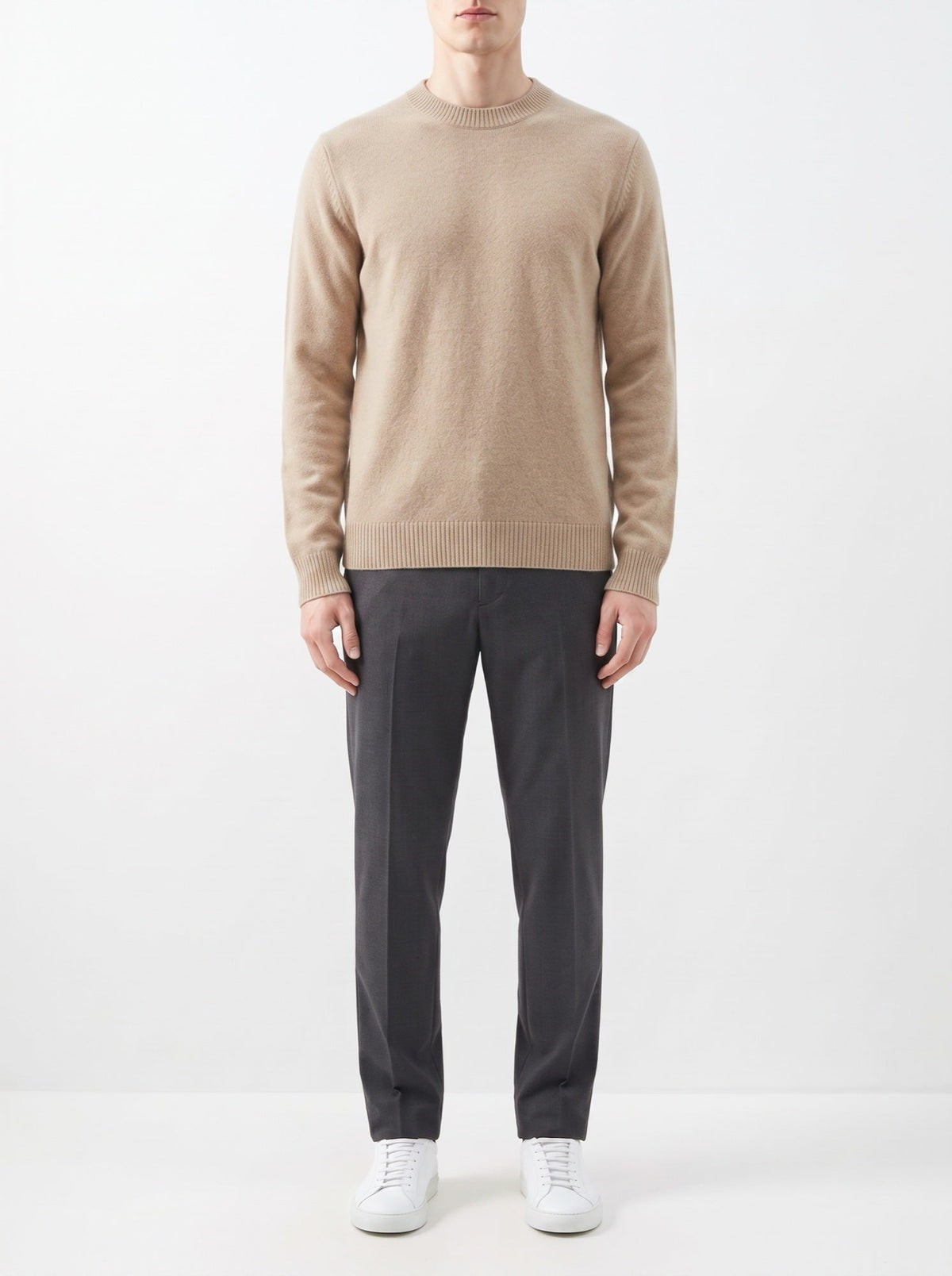 Tyylikäs liivi poolokauluksella — Beige