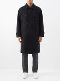 The Classic Reversible Wool Overcoat -villakangastakki — Musta — edestä