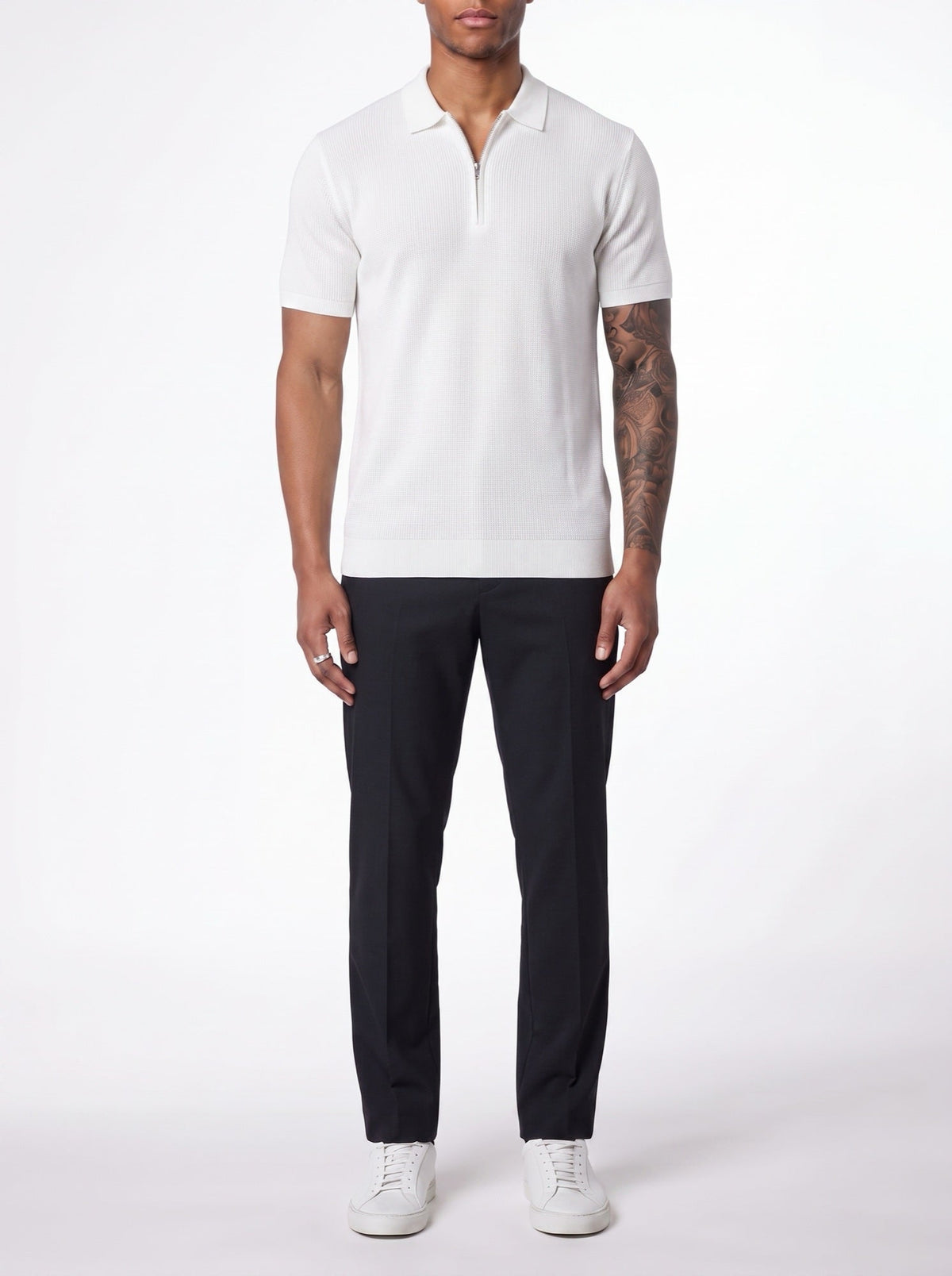 Vetoketjullinen Contour-pikeepaita — Valkoinen