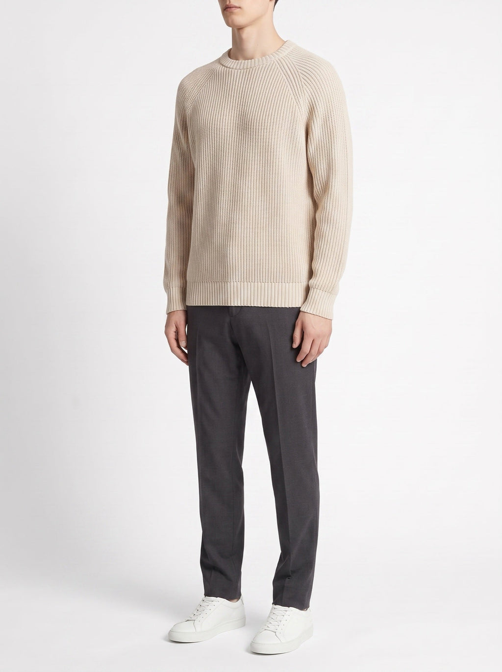 Patenttineuleinen pyöreäaukkoinen neule - Beige